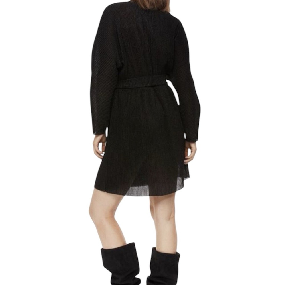 H&M Glittery Black Wrap Mini Dress